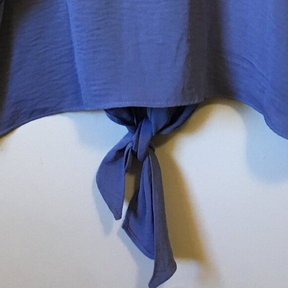 NWOT Purple BlueTie Hem Half Sleeve Blouse - Picture 11 of 16